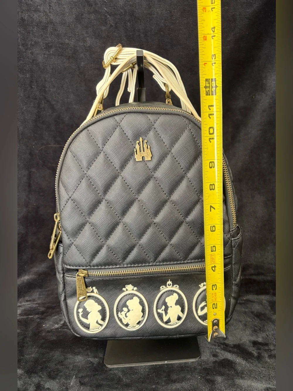 Loungefly Disney Princess Silhouette Quilted Mini Backpack Rare